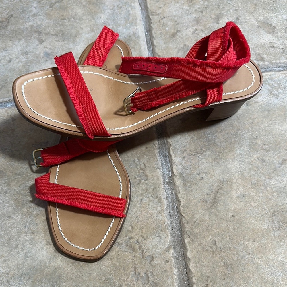 J. Crew Red Strappy Sandals